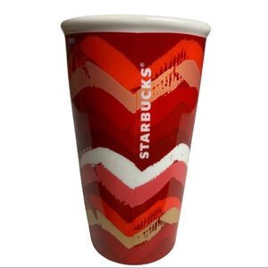 20. Starbucks Coffee Tumbler Chevron  Red 10 fl oz 2014